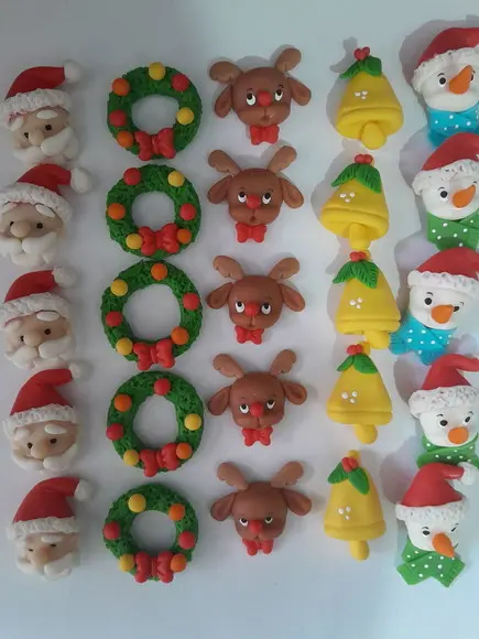 Kit de 5 Apliques para Laço de Natal