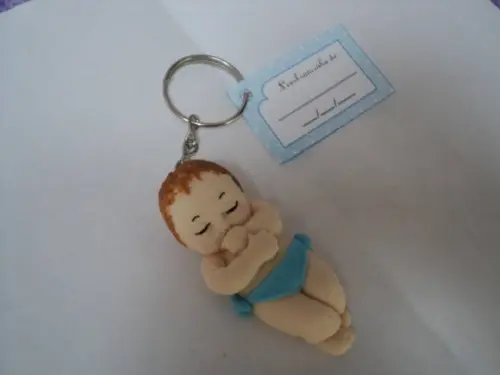 Lembrança de Nascimento Bebê Recém Nascido Chaveiro