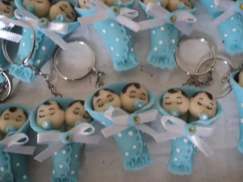 Lembrancinha Bebê Gêmeos na Mantinha