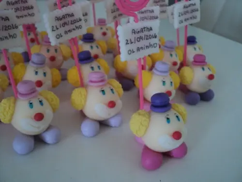 Lembrancinha de Aniversário Palhacinha Circo Rosa