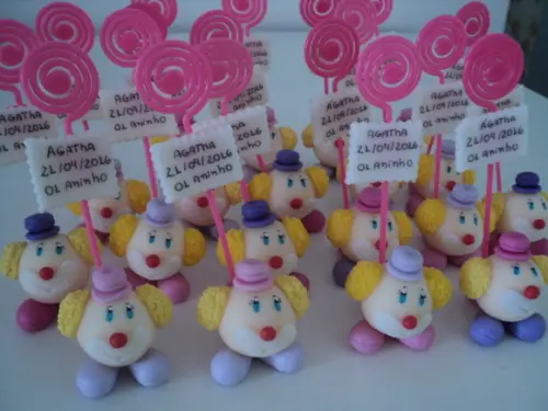 Lembrancinha de Aniversário Palhacinha Circo Rosa
