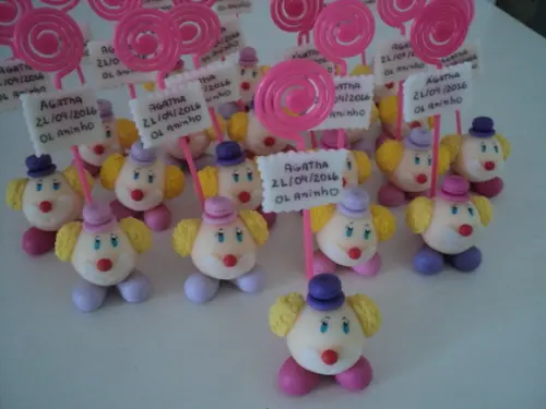 Lembrancinha de Aniversário Palhacinha Circo Rosa