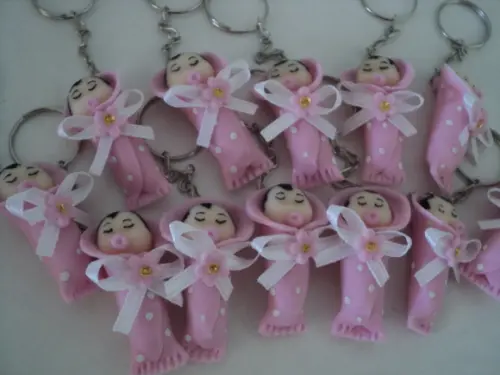 Lembrancinha de Maternidade Bebê na Mantinha Chaveiro