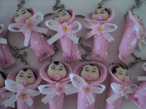 Lembrancinha de Maternidade Bebê na Mantinha Chaveiro