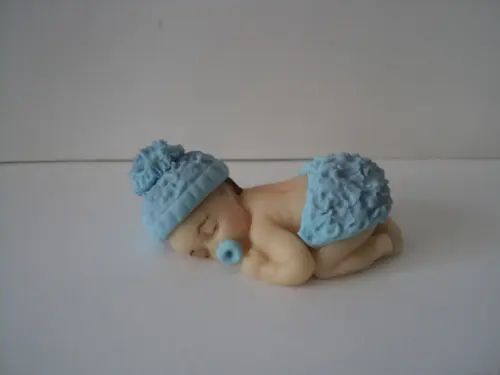 Lembrancinha de Maternidade Bebê Realista em Biscuit