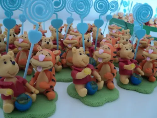 Lembrancinha Infantil Tigrão e Pooh Porta Recados