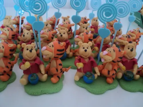 Lembrancinha Infantil Tigrão e Pooh Porta Recados