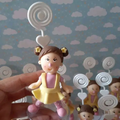 Lembrancinha Palhacinha Circo Rosa Porta Recados