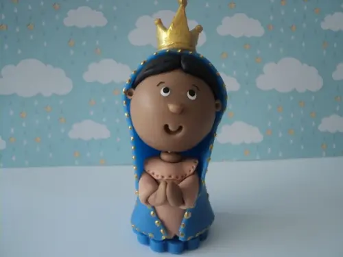 Lembrancinha Nossa Senhora Aparecida em Biscuit