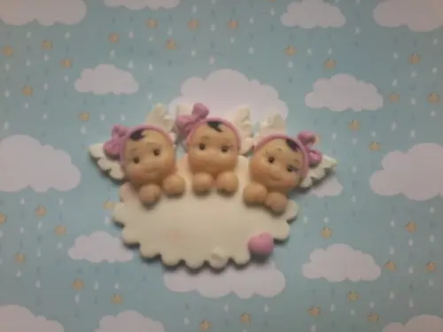 Lembrancinhas de Batizado Bebê Trigemeas