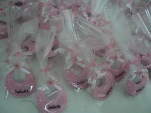 Lembrancinhas Maternidade Menina Babador com Imã