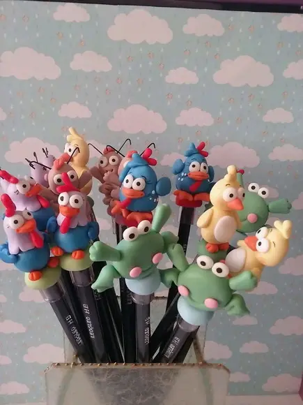 Ponteiras de Lápis Galinha Pintadinha