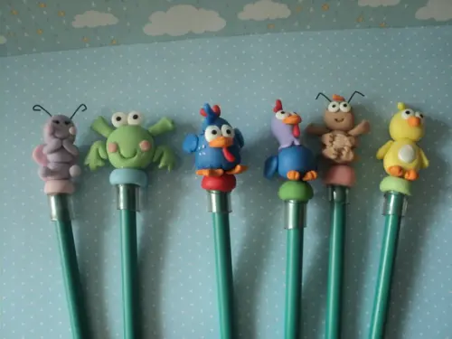 Ponteiras de Lápis Galinha Pintadinha