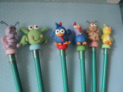 Ponteiras de Lápis Galinha Pintadinha