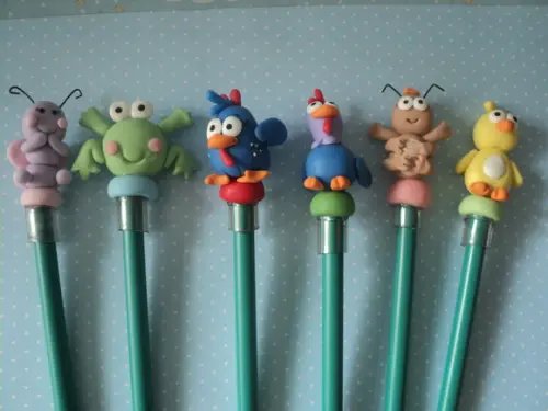 Ponteiras de Lápis Galinha Pintadinha