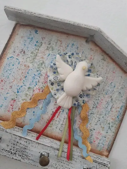 Porta Chaves Decorado com Divino