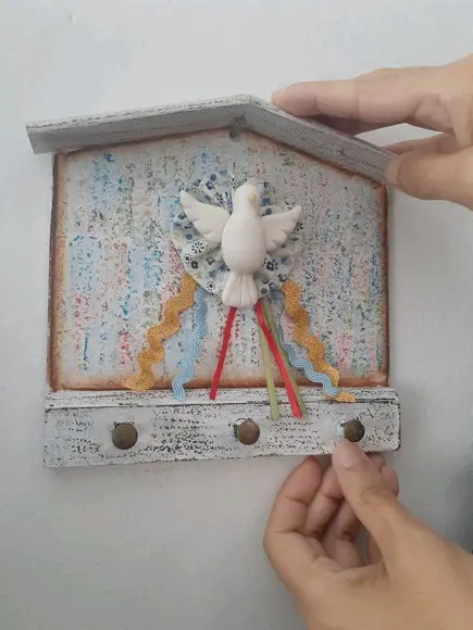 Porta Chaves Decorado com Divino
