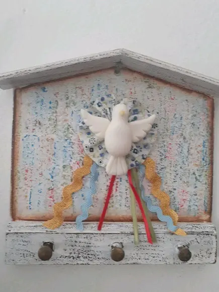Porta Chaves Decorado com Divino