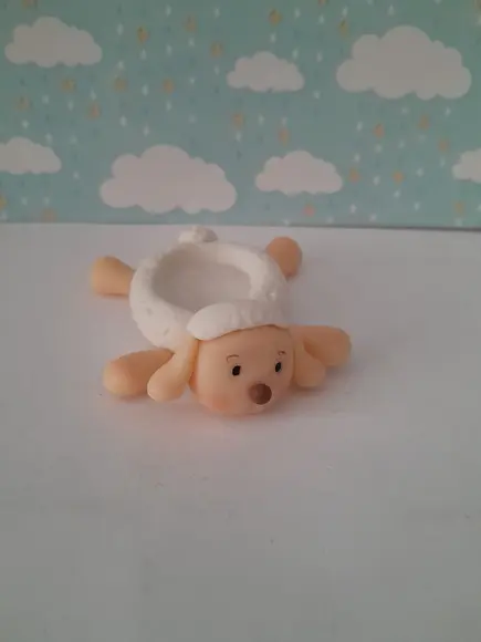 Porta Docinhos Ovelhinha em Biscuit