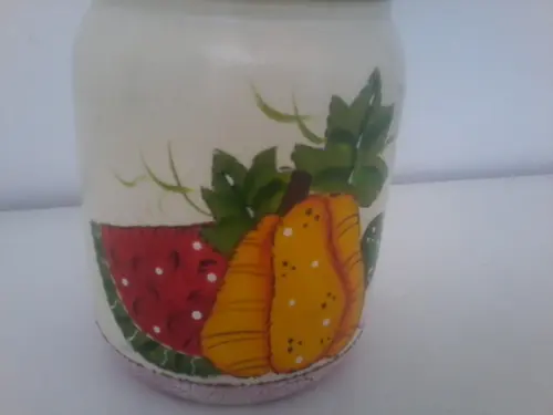 Pote de Plástico Cozinha Decorado