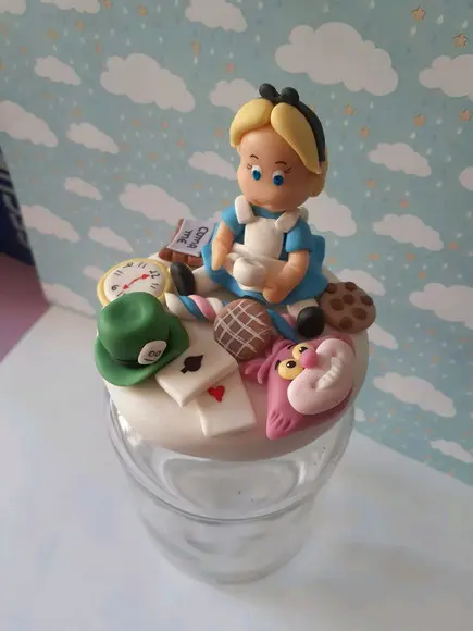 Pote Decorado Alice no País das Maravilhas
