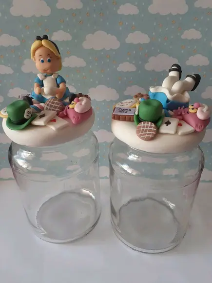 Pote Decorado Alice no País das Maravilhas