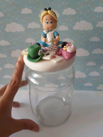 Pote Decorado Alice no País das Maravilhas