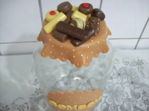 Pote para Doces ou Biscoitos em Biscuit