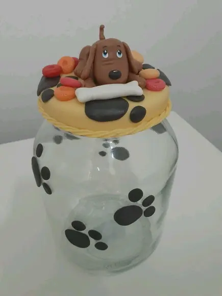 Pote para ração em biscuit