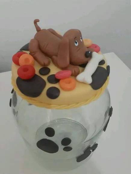 Pote para ração em biscuit
