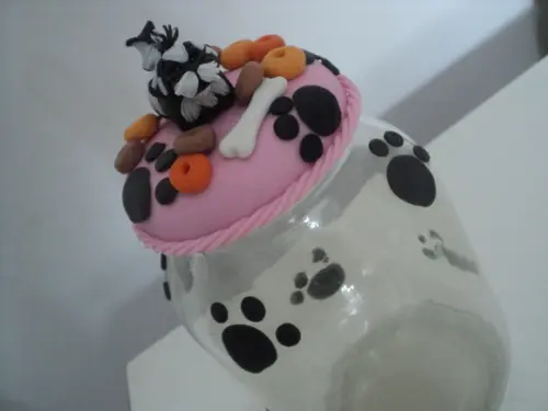 Pote para ração em biscuit
