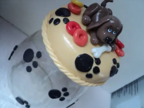 Pote para ração em biscuit