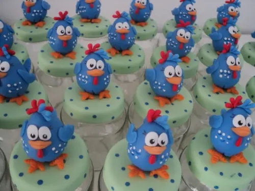Potinhos Galinha Pintadinha em Biscuit