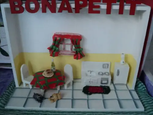 Quadro Cenario para Cozinha Miniatura