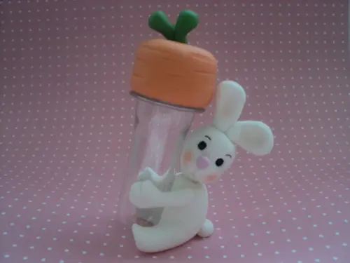 Tubete com Coelho em Biscuit