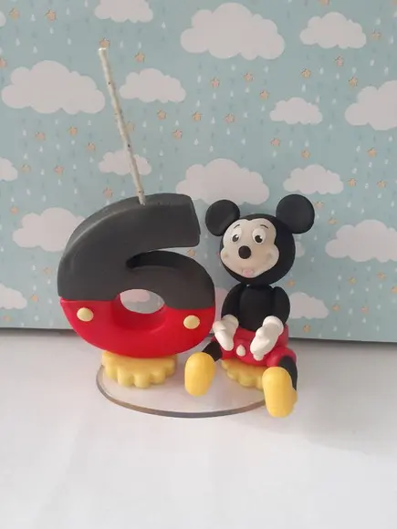 Vela de Aniversário Decorada Mickey