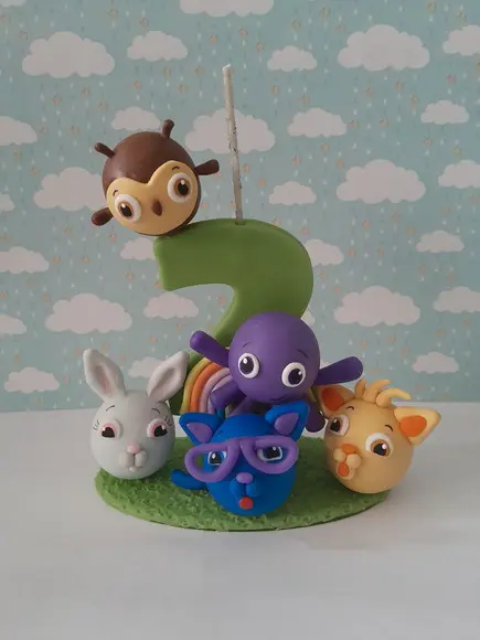 Vela Decorada Infantil em Biscuit
