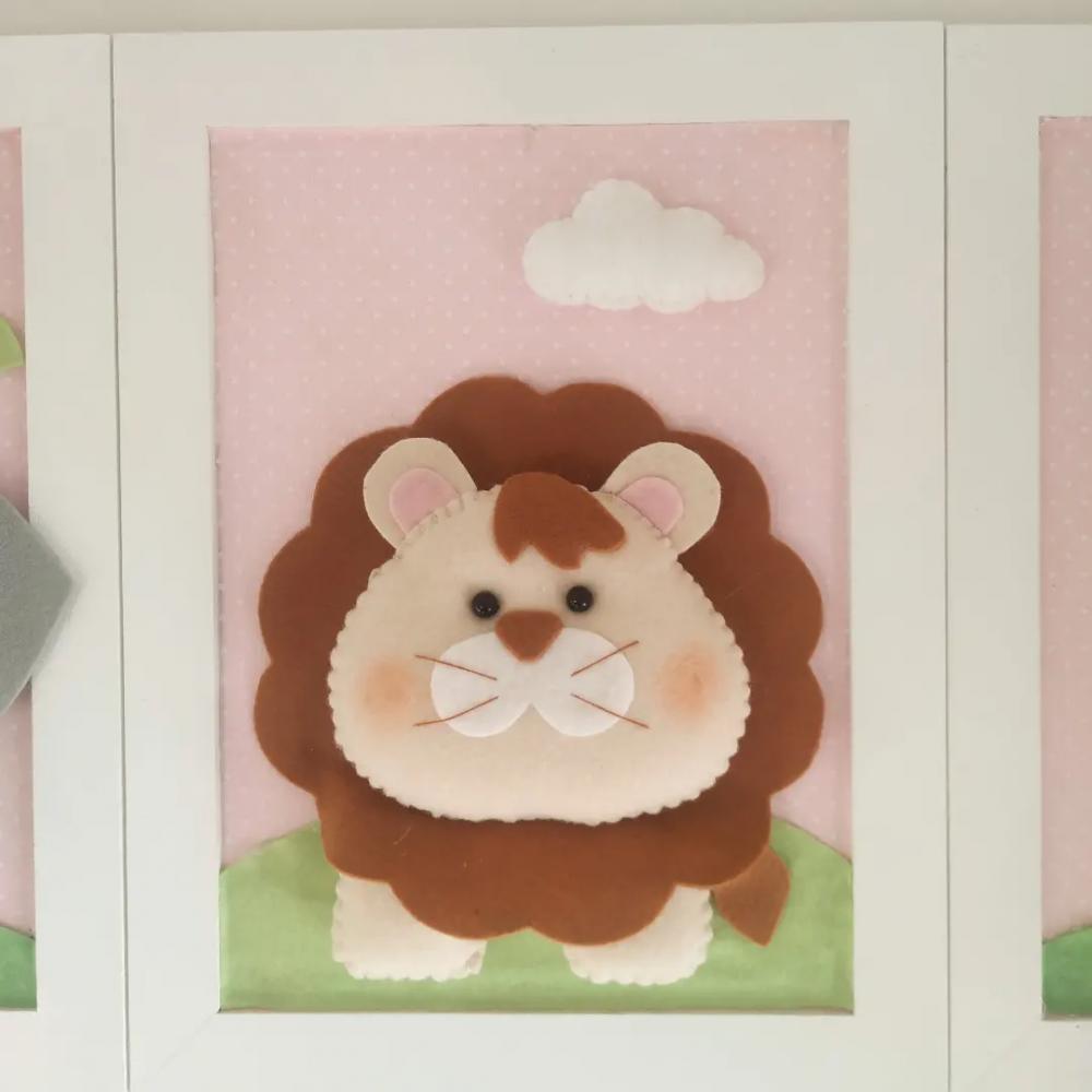 Quadros Decoração quarto de Menina Safari