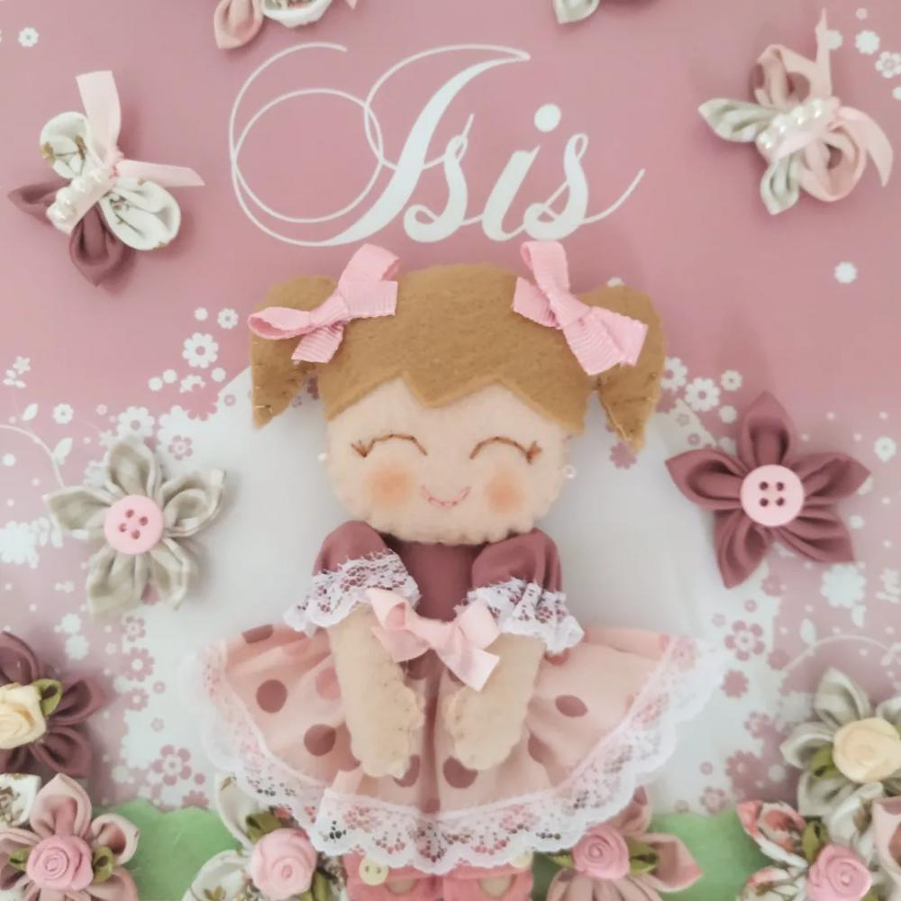 Enfeite de Porta Maternidade Bonequinha