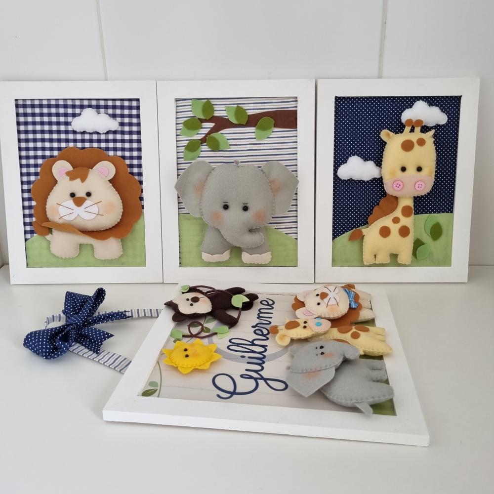 Quadros Safari + Porta Maternidade