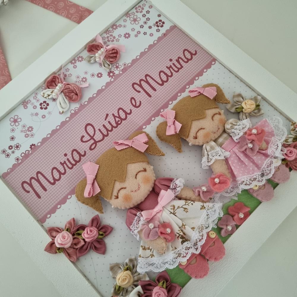 Enfeite de Porta Maternidade Irmãs