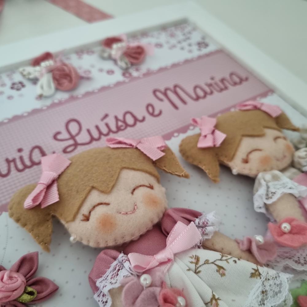 Enfeite de Porta Maternidade Irmãs