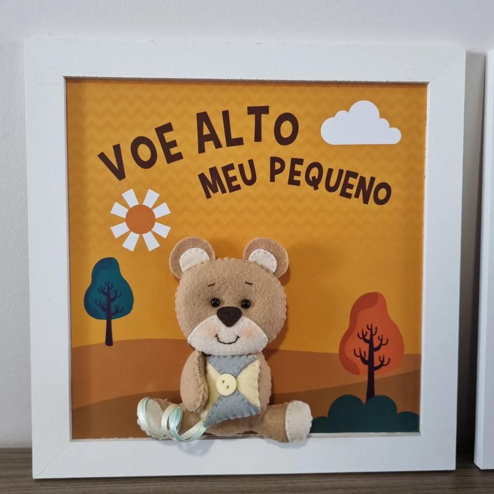 Kit Decoração Quarto do Bebê, Quadros + Varal de berço no tem