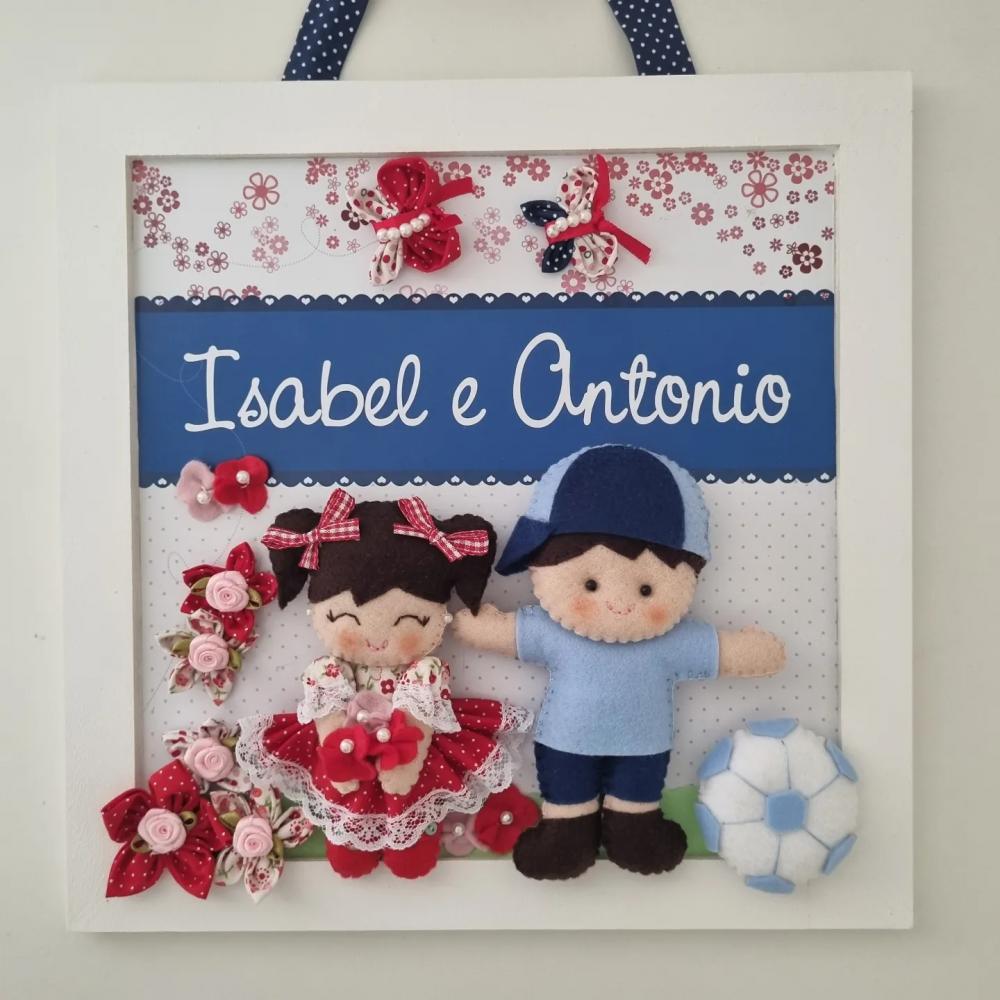 Enfeite de Porta Maternidade Irmãos