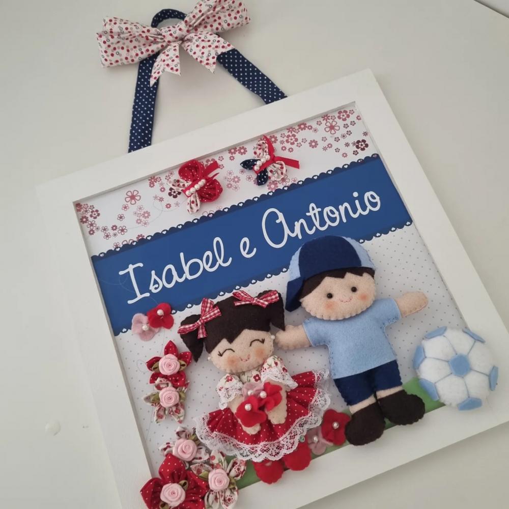 Enfeite de Porta Maternidade Irmãos