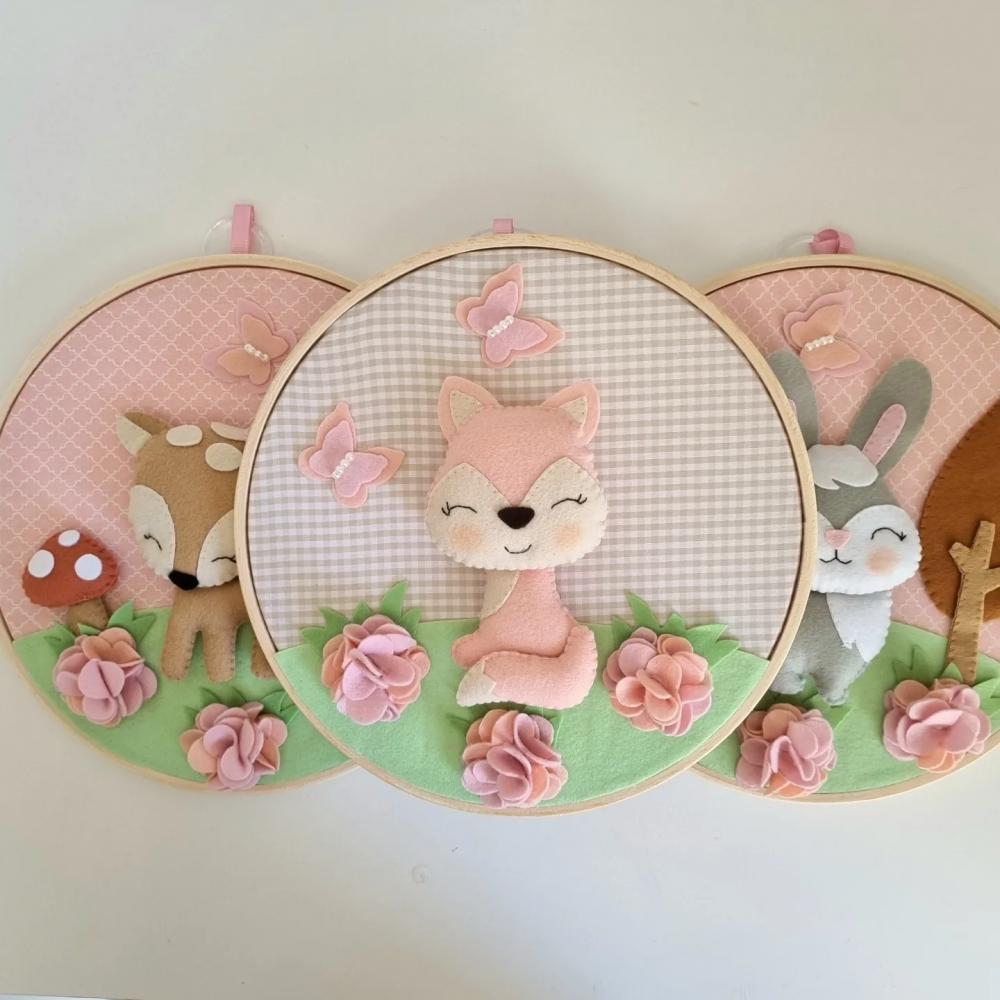 Quadros para Quarto do Bebê Floresta Encantada