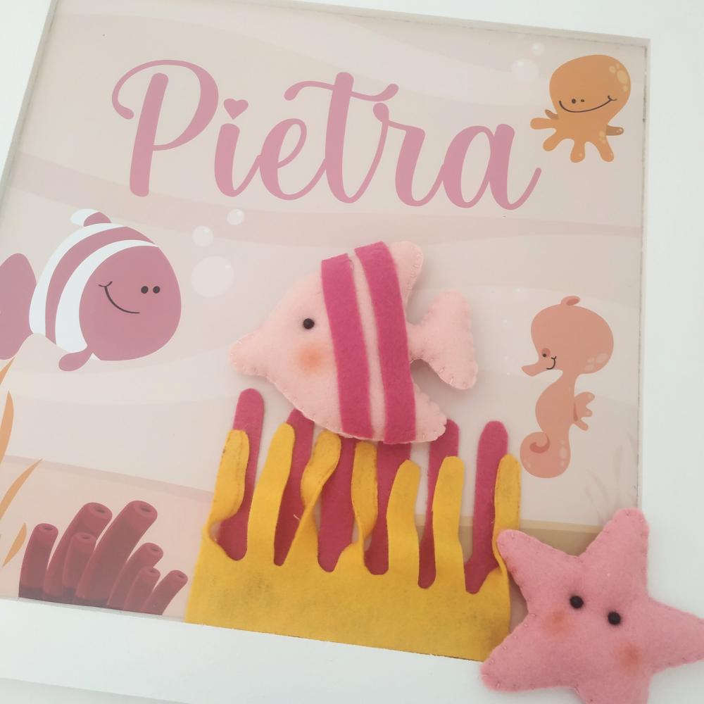 Enfeite de Porta Maternidade Fundo do Mar