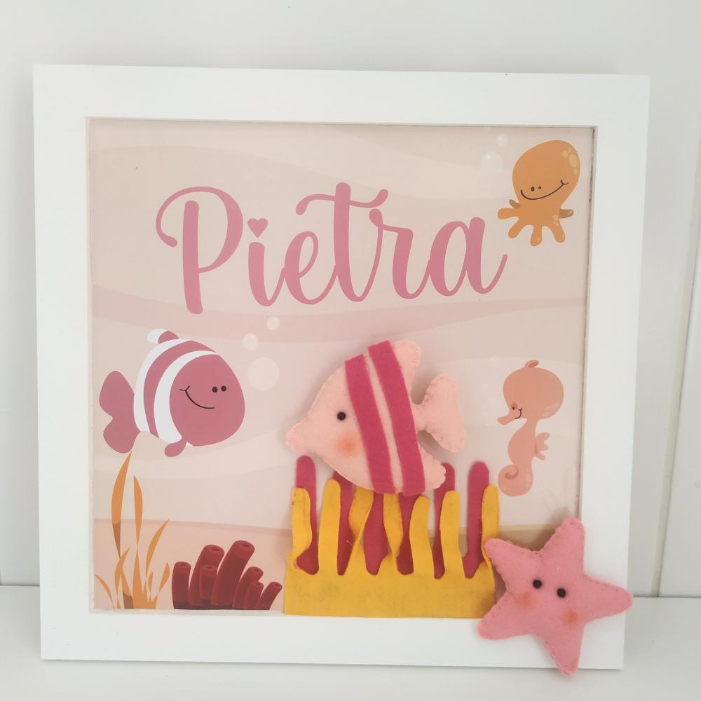 Enfeite de Porta Maternidade Fundo do Mar