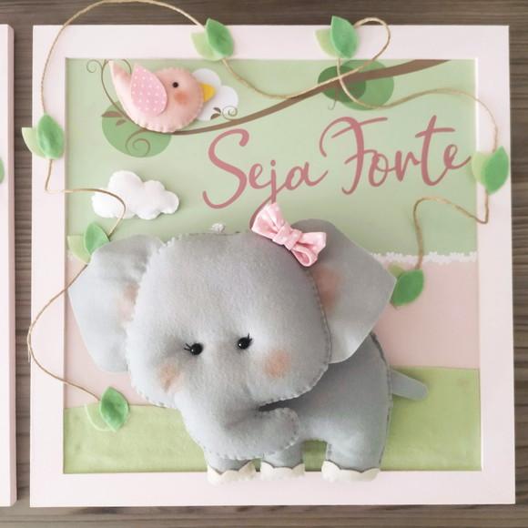 4 Quadros Decoração Safari Menina