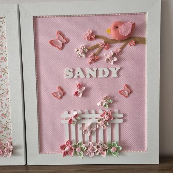 2 Quadros para Decoração do Quarto Menina